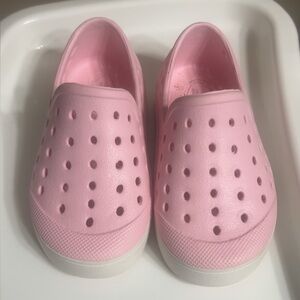 Kids Pink Slip-On Water-Friendly Shoes